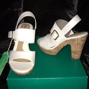 White heel shoes